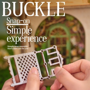 IIECREATE Book Nook Puzzle Mini <span class=keywords><strong>case</strong></span> delle bambole blossomario Atelier decorazione da scaffale Mini libro fatto da te usa come <span class=keywords><strong>regalo</strong></span> - Product Image 4
