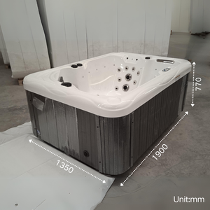 Baignoire sauna 2 personnes avec spa de massage et de natation, système de chauffage rapide pour spa paresseux extérieur autoportant - Product Image 4