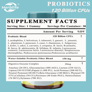 Vente Flash OEM - Personnalisable - Probiotiques 120 Milliards d'UFC, Prébiotiques et Enzymes Digestives pour Hommes et Femmes - Product Image 2