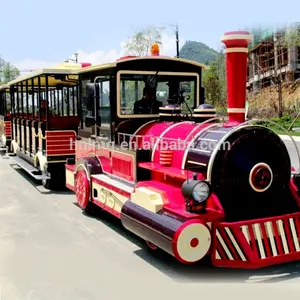 Electric Shopping Mall Train Attraction Tourist Battery Train Amusement Park Electric Trackless Tourist Train Rides For Sale