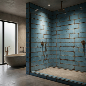 Carreaux de métro Zellige faits main Wabi Sabi sur mesure 60x240mm, carreaux muraux en céramique émaillée craquelée, <span class=keywords><strong>carrelage</strong></span> moderne antidérapant de luxe pour salle de bain - Product Image 6