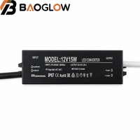 Fuente de Alimentación Impermeable para Exteriores IP67 de Tamaño Mini, Entrada de CA Universal de Baja Potencia 15-60w, Adaptador de Interruptor Delgado para Iluminación LED Pequeña