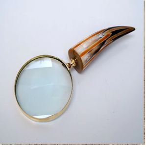 แว่นขยายทองเหลืองโบราณพร้อมด้ามจับแตรของตกแต่งบ้านของตกแต่งบ้านของขวัญงานหัตถกรรมโลหะสำหรับเด็ก - Product Image 6