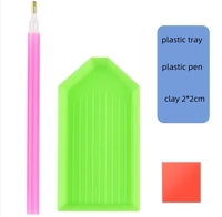 Kit d'outils essentiels de peinture au diamant avec stylo à tête en cuivre et plaque de pointage en argile Fourniture directe par le fabricant