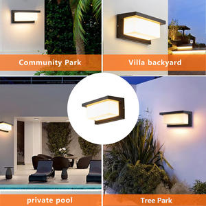Lumière extérieure murale moderne et étanche IP65-Applique murale LED extérieure et luminaires fantaisie pour intérieur et extérieur - Product Image 4