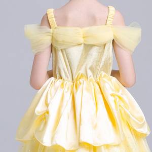 Robe de princesse Belle pour filles, costume de la Belle et la Bête pour Halloween, Noël, anniversaires, 2-10 ans - Product Image 2