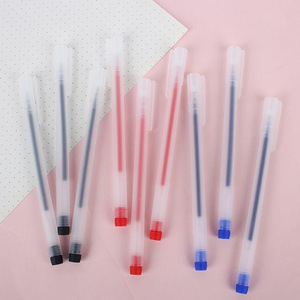 Stylo gel transparent givré, corps en plastique, pointe fine, outil d'écriture pour le bureau et l'école - Product Image 3