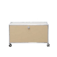 Mueble Auxiliar Modular de Estilo Bauhaus Vintage para Organización del Hogar u Oficina, Mueble de Salón con Ruedas