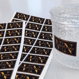 Etiquetas de Lujo Personalizadas con Logotipo en Dorado, Papel con Textura de Terciopelo, Etiquetas para Botellas de Velas de Lujo, Etiquetas Adhesivas para Perfumes - Product Image 3