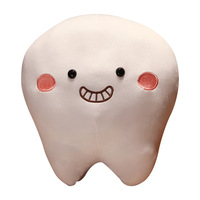 Coussin dentaire personnalisé en forme de dessin animé, rembourré en coton PP 3D, avec expression faciale mignonne, poupée en forme de dent, ornements de dentiste, cadeaux en peluche apaisants pour bébé