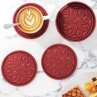 Prix d'usine personnalisé en gros rond en silicone souple sous-verre pour boisson tasse à café assiette