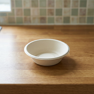 Bol de service alimentaire rond en bagasse naturelle de 500 ml, vaisselle jetable en fibre de canne à sucre, vaisselle compostable pour restaurants et traiteurs - Product Image 3