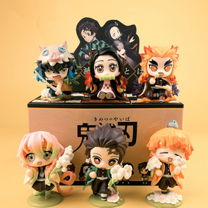 Set di 6 Action Figure in PVC di <span class=keywords><strong>Demon</strong></span> <span class=keywords><strong>Slayer</strong></span>, <span class=keywords><strong>Personaggi</strong></span> Anime in Scatola Misteriosa con Espositore - Product Image 1
