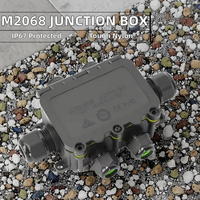 Boîte de jonction électrique étanche en nylon M2068 la plus vendue, boîte de jonction de câbles en plastique IP68, connexion électrique à 2 voies