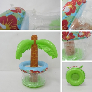 Portavasos Inflable Portátil con Forma de Palmera de Coco, Enfriador de Bebidas Flotante para Piscina con Función de Flotación - Product Image 3