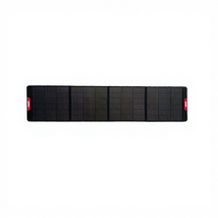 Panneau solaire portable pliable noir haute efficacité OEM 200W en matériau ETFE pour la recharge de réfrigérateurs de voiture