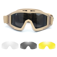 Lunettes tactiques rétro unisexes pour l'extérieur, anti-choc, pour le désert, le sport, le cyclisme, avec protection oculaire