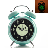 Super fort Métal Sonnerie Étudiant Enfants Réveil Réveil Chambre Chevet Pendule Horloge Européenne Réveil Lumineux