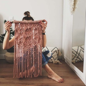 <span class=keywords><strong>Tapisserie</strong></span> Bohème Coloré Rose Fleur <span class=keywords><strong>Tapisserie</strong></span> Décorative Tenture Minimaliste Boutique Décoration Tissé <span class=keywords><strong>Tapisserie</strong></span> - Product Image 2