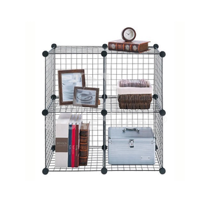 Home DIY <strong>4</strong> <strong>Cubes</strong> Small Pet Wire Grid Cage <strong>Cube</strong> Display Wire <strong>Cube</strong> <strong>Storage</strong> - Product Image 2