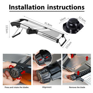 Groothandel Multifunctionele Mandoline Snijder Keuken Verstelbare RVS Fruit- en Groentesnijder - Product Image 3