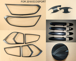 Accessoires décoratifs de voiture, Kits complets personnalisés, Kits de carrosserie chromés en Fiber de carbone noire, ensemble Combo pour <span class=keywords><strong>2018</strong></span> <span class=keywords><strong>ECOSPORT</strong></span> - Product Image 3