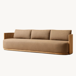 Giardino Teak divano Set Villa moderni mobili da <span class=keywords><strong>esterno</strong></span> Hotel Patio impermeabile divano Resort in legno divano appartamento mobili da balcone - Product Image 4