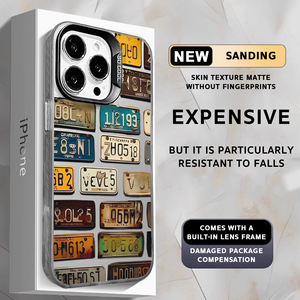 Funda para Teléfono con Diseño de Placas de Matrícula Vintage, Carcasa Retro Antigolpes para <span class=keywords><strong>iPhone</strong></span> 17/16/15/14 Pro Max, Accesorios para Móviles - Product Image 1