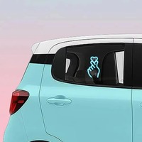 Lumière de fenêtre de voiture solaire en forme de cœur, détection de vibrations, lumière ambiante intérieure sans fil, installation facile