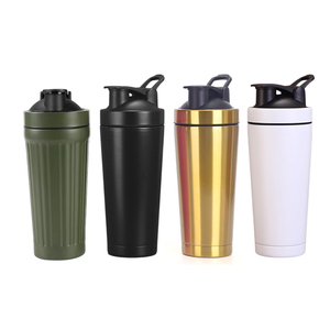 Custom Logo Private Label 750ml 25oz Stainless Steel Vacuum Insulated <strong>Protein</strong> Shaker <strong>Bottle</strong> With Metal Whisk Ball Gym Sports Mug - Product Image 1