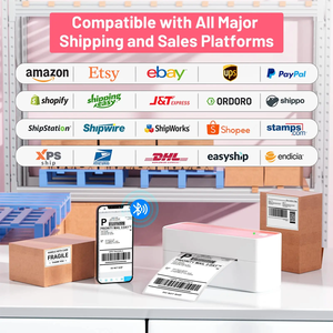 Phomemo เครื่องพิมพ์ฉลากการจัดส่ง PM241BT เครื่องพิมพ์ความร้อนไร้สาย4x6สำหรับ shopify AMZ เครื่องบาร์โค้ดเดสก์ท็อป - Product Image 3