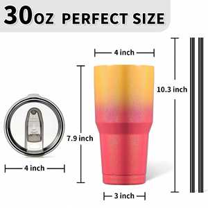<span class=keywords><strong>Prix</strong></span> d'usine – Tasse à café isotherme en acier inoxydable à double paroi de 30 oz, multicolore, avec revêtement en poudre, idéale pour les voyages - Product Image 2