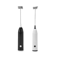 Mousseur à lait électrique multifonctionnel et mixeur à café rechargeable, fonctionnement à une touche, boîtier en plastique, chargement USB