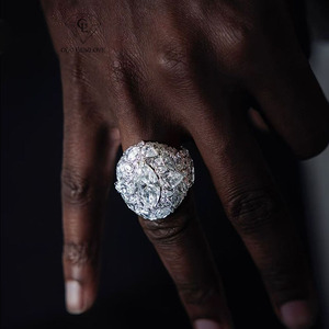 Sparkling VVS Lab Grown Diamond Statement Ring Mens Event Party Jewelry - Product Image 2