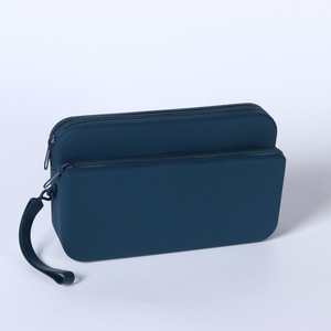 Bolsa de almacenamiento portátil con cremallera de silicona, monedero, bolsa para pintalabios y cosméticos, bolsa de viaje, asa suave unisex - Product Image 3