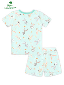 Conjunto de Pijama de Bambú Premium de 2 Piezas para Niña de 5 Años, <span class=keywords><strong>Ropa</strong></span> de Verano con Estampado Personalizado, Miozing - Product Image 3