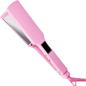 Plancha de Pelo Profesional Eléctrica de Titanio con Placas Flotantes Bloqueables, Pantalla LCD de Temperatura, Ideal para Uso Doméstico y Hotelero, la Más Vendida - Product Image 1