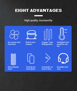 Commercial Single Glass Door Upright Beverage See Through Soft <strong>Beer</strong> Drinks Cooling Chiller Refrigerator - Product Image 4