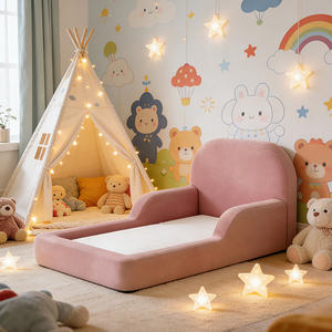 Canapé-<span class=keywords><strong>lit</strong></span> pour enfants, bébés et tout-petits, pliable, portable, en mousse souple, design 2-en-1, idéal pour la maison et les voyages - Product Image 6