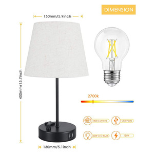 Nhà hiện đại nghệ thuật độc đáo truyền thống mới ánh sáng ban đêm màu đen cạnh giường ngủ LED bảng đèn bầu không khí sang trọng trong nhà bảng đèn - Product Image 4