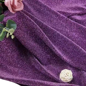 Tessuto lurex in foglio elastizzato poudre robe décor paillettes arc-en-ciel tissu extensible 4 voies feuille tissu lurex - Product Image 5