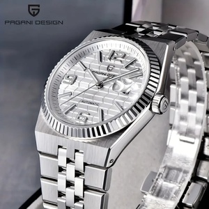 Montre pour homme de luxe PAGANI DESIGN PD-YS027 40MM avec cadran à motif nid d'abeille, verre saphir, acier inoxydable, automatique, cadeau avec boîte - Product Image 3