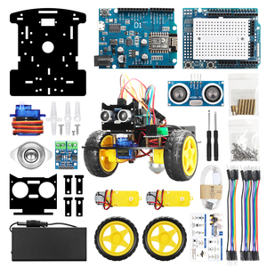 Kit de voiture intelligente <span class=keywords><strong>WiFi</strong></span> Tscinbuny 2WD ESP8266, robot éducatif STEM pour étudiants, robot de codage pour éviter les obstacles, compatible <span class=keywords><strong>Arduino</strong></span> - Product Image 6