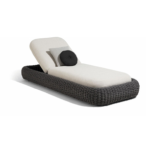 Chaise longue <span class=keywords><strong>de</strong></span> <span class=keywords><strong>jardin</strong></span> moderne imperméable en aluminium et corde pour hôtel, chaise longue <span class=keywords><strong>de</strong></span> piscine - Product Image 6