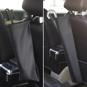 Car <b>Seat</b> Back Umbrella <b>Storage</b> Bag Black Waterproof Foldable Organizer For Car Interior Accessories - Product Image 1