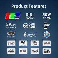 Radio para Auto 1DIN, Reproductor MP3, Bluetooth, Manos Libres, Control por Aplicación, Asistente de Voz, Pantalla TFT, RDS, FM, AM, USB, AUX