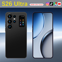 Smartphone S26 Ultra 5G Android 15 Layar LCD HD 7,3 Inci RAM 16GB Penyimpanan 1TB Kamera 108MP Baterai
