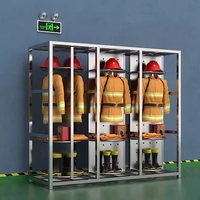 Costume de lutte contre l'incendie en acier inoxydable pour plusieurs personnes Costume de lutte contre l'incendie Cintre rotatif double face pour mineur