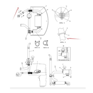 Tuyau d'échappement de moteur de chariot élévateur Daewoo Doosan D35S2 D40S2 D45S2 Pièce A20131291A Diesel à combustion interne - Product Image 2
