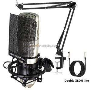 TNH CM- ZX89 Kit d'équipement de podcast professionnel XLR USB Microphone à condensateur à corps métallique avec support de bras pour l'enregistrement de chansons - Product Image 4